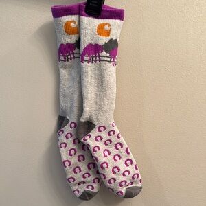 Carhartt Kids Socks - Gray, Purple, Orange Horses